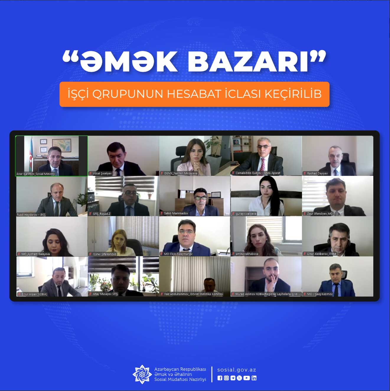 “Əmək bazarı” işçi qrupunun hesabat iclası keçirilib
